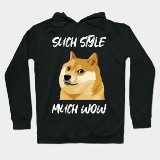 Doge Meme Such Style Much Wow Hoodie